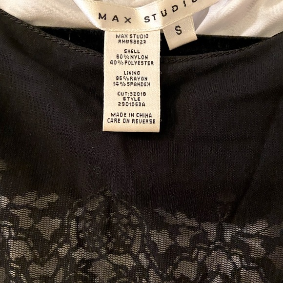 MAX STUDIO stretchy dress with burnout overlay - Picture 3 of 5